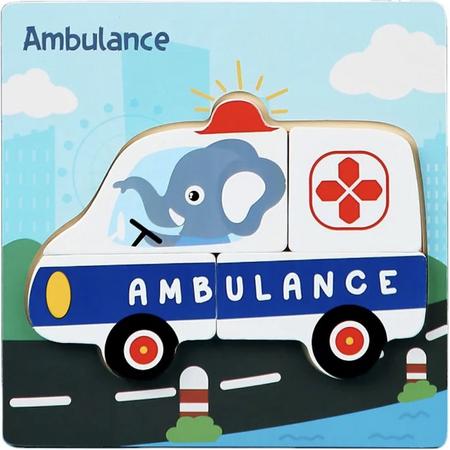Babycure kids Puzzel | Ambulance | 4 stukjes | Kinder puzzeltje